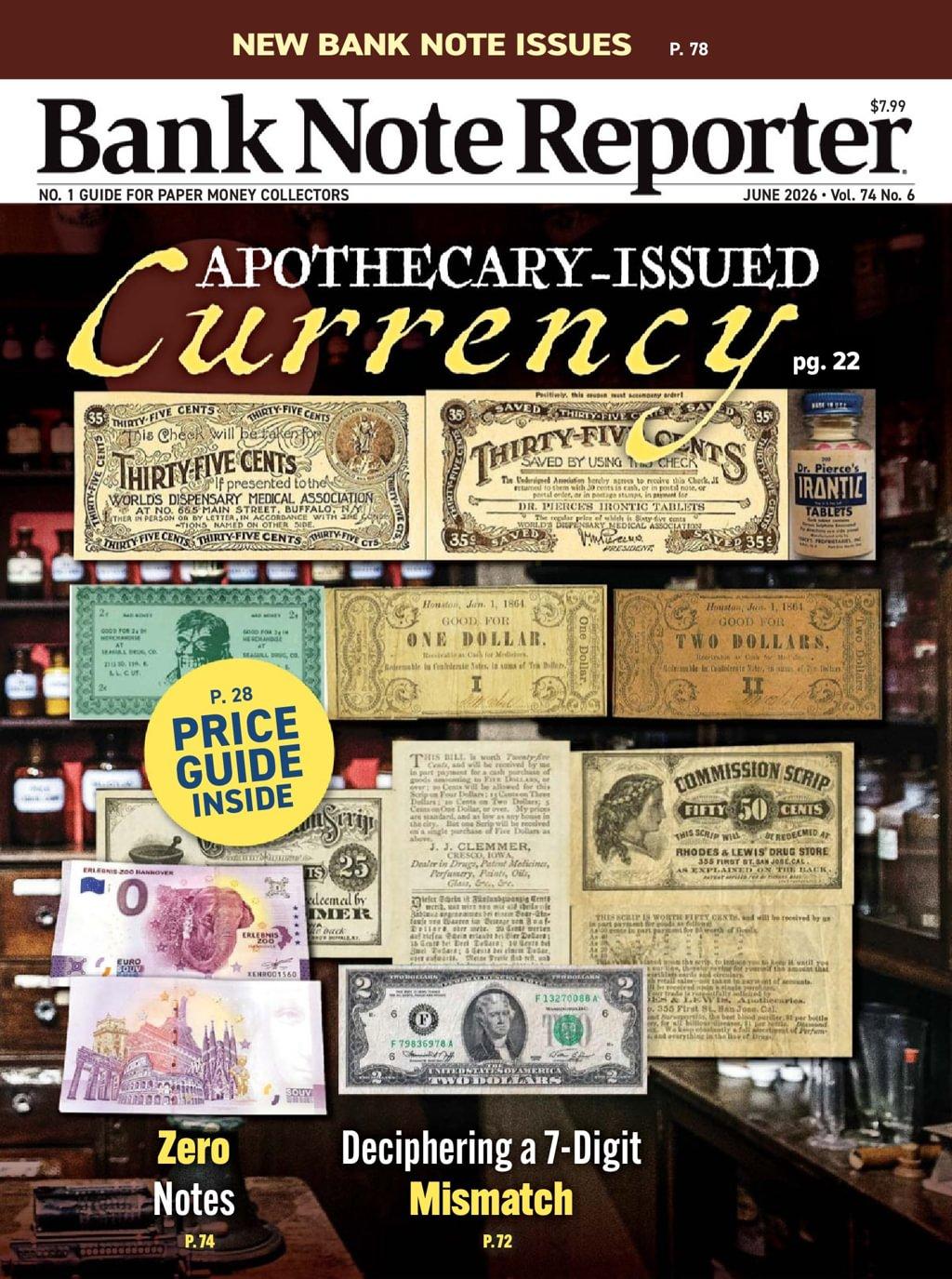 Banknote Reporter Magazine Subscription                    June 1st, 2026 Issue
