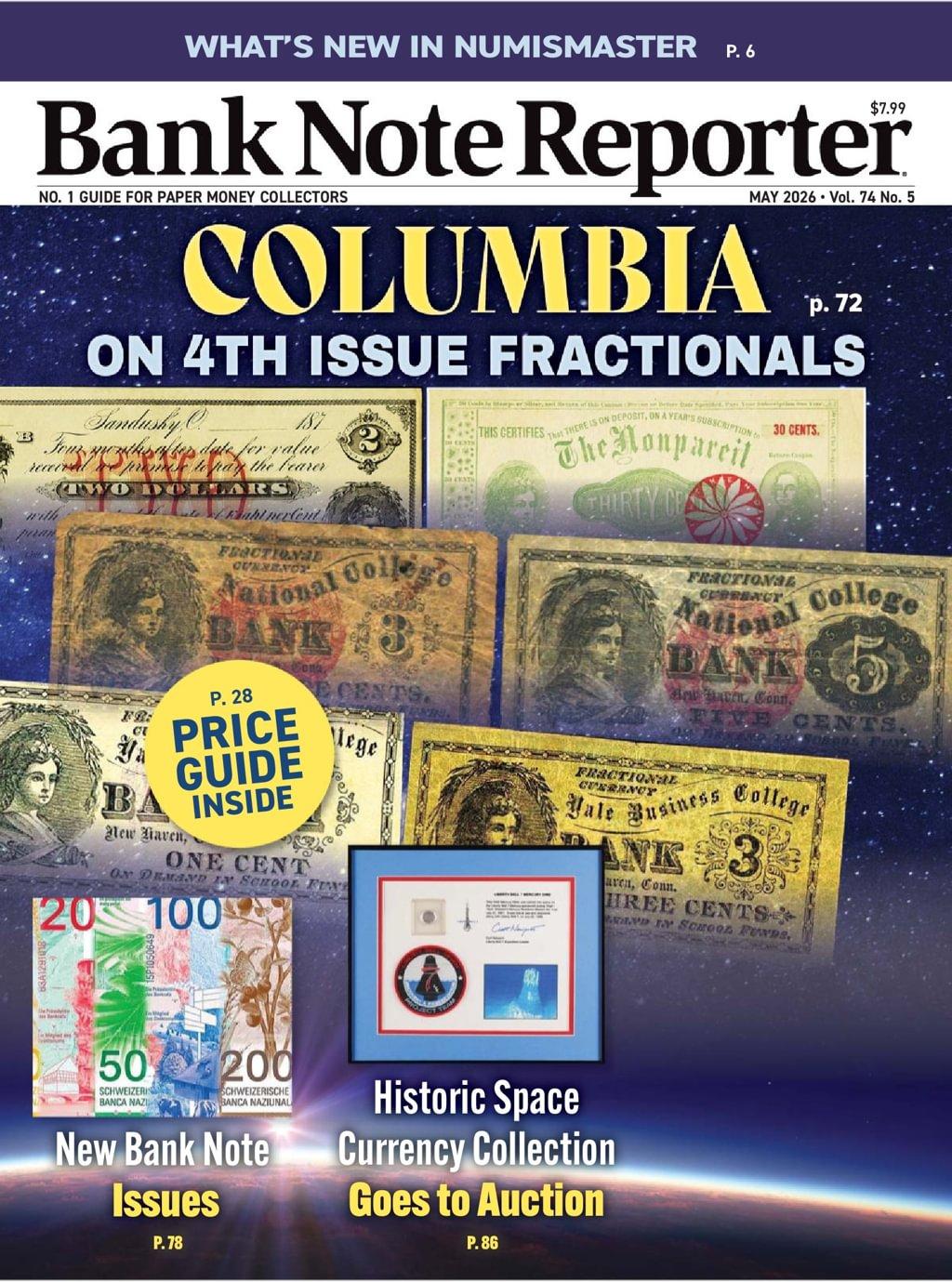 Banknote Reporter Magazine Subscription                    May 1st, 2026 Issue