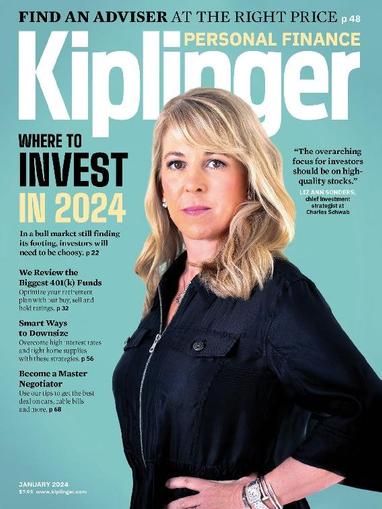 Kiplinger's Personal Finance Magazine January 1st, 2024 Issue Cover