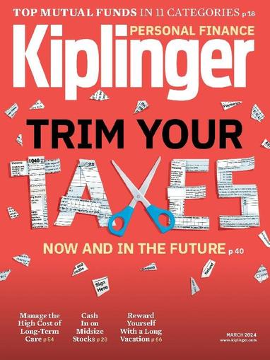 Kiplinger's Personal Finance Magazine March 1st, 2024 Issue Cover