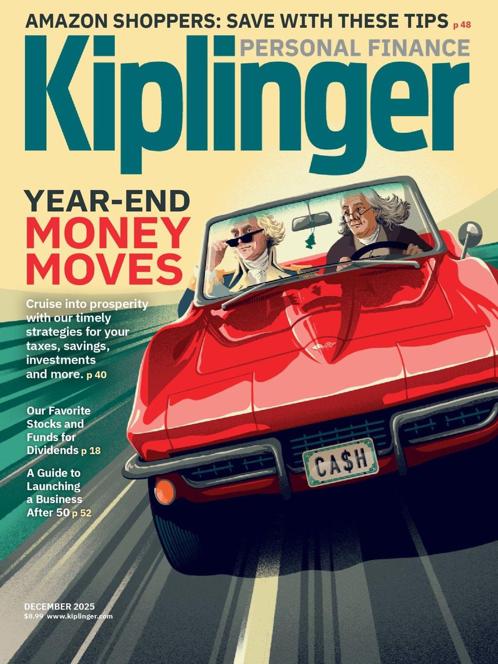 Kiplinger's Personal Finance Magazine December 1st, 2025 Issue Cover