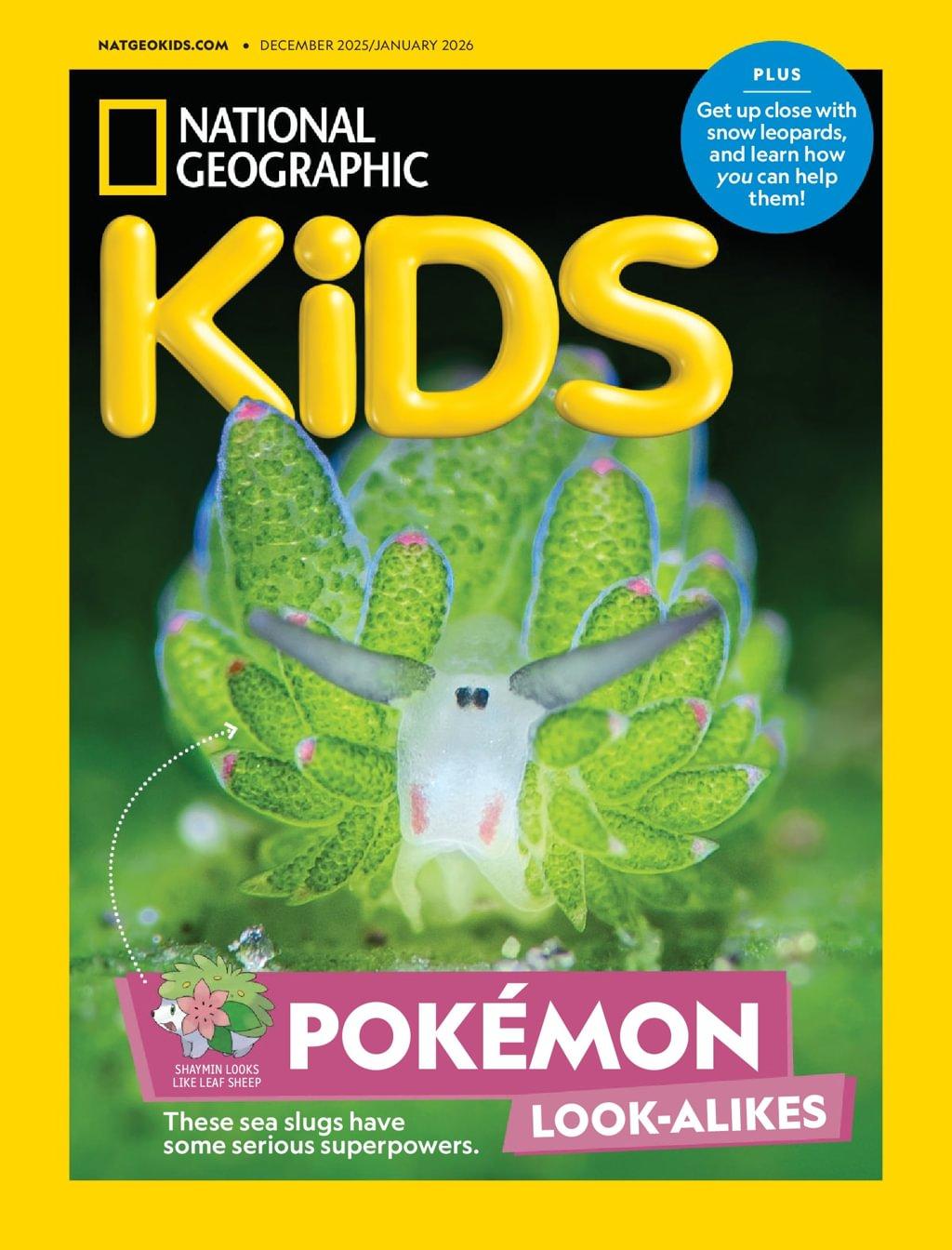 National Geographic Kids Magazine December 1st, 2025 Issue Cover