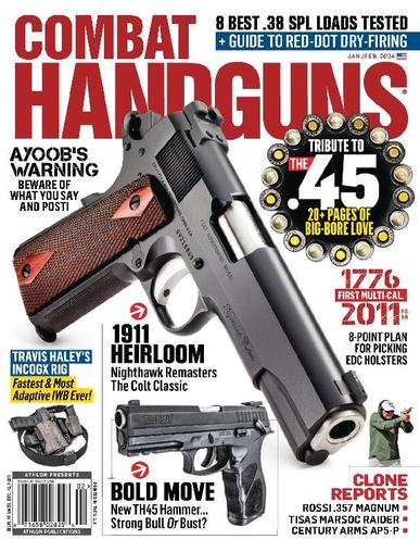 Combat Handguns Magazine January 1st, 2024 Issue Cover