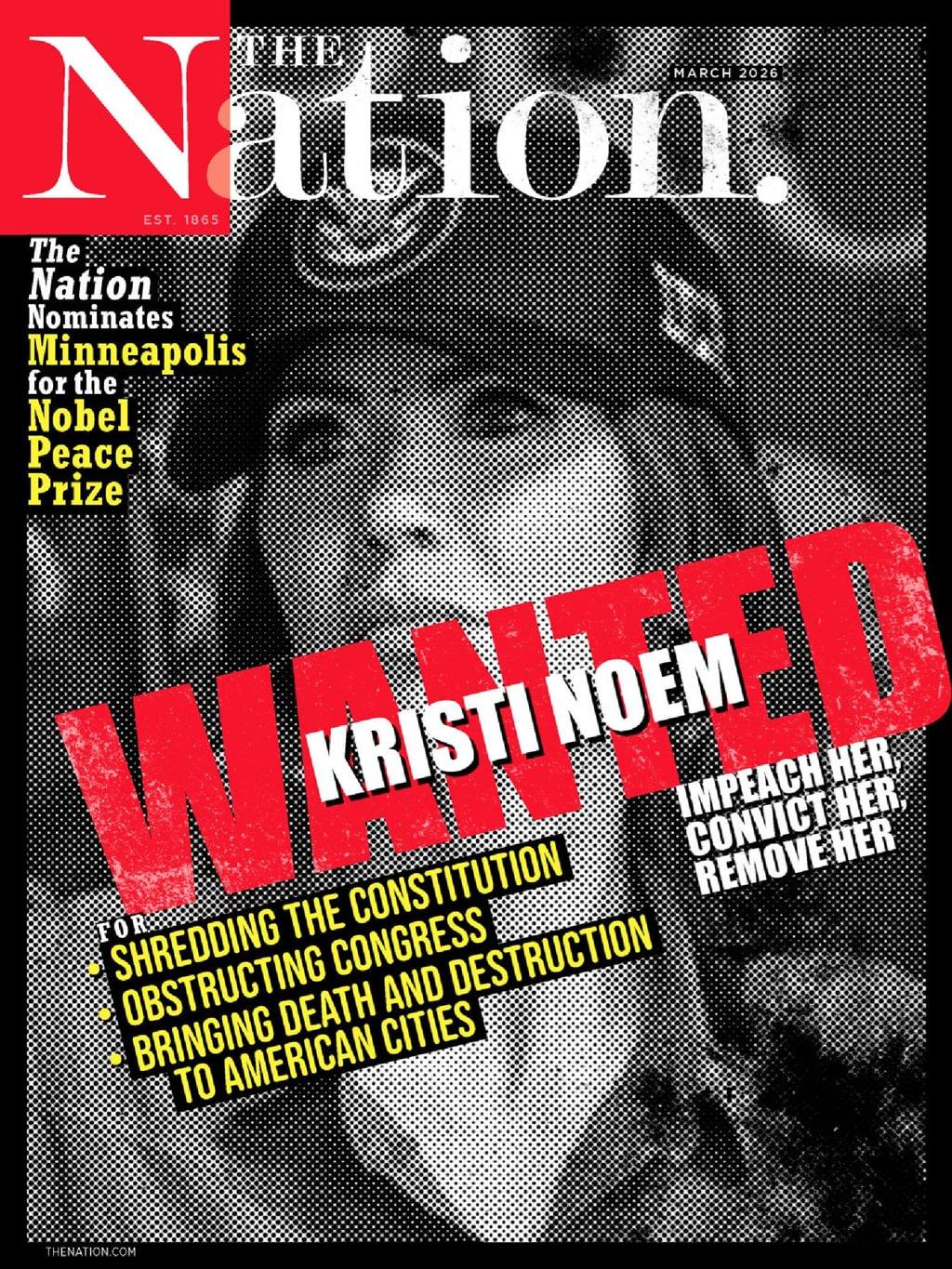 The Nation Magazine March 3rd, 2026 Issue Cover