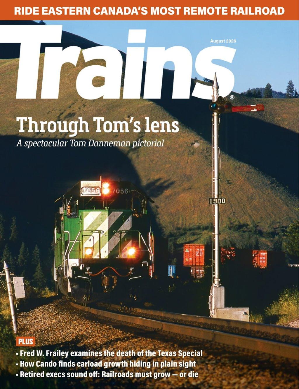 Trains Magazine August 1st, 2026 Issue Cover