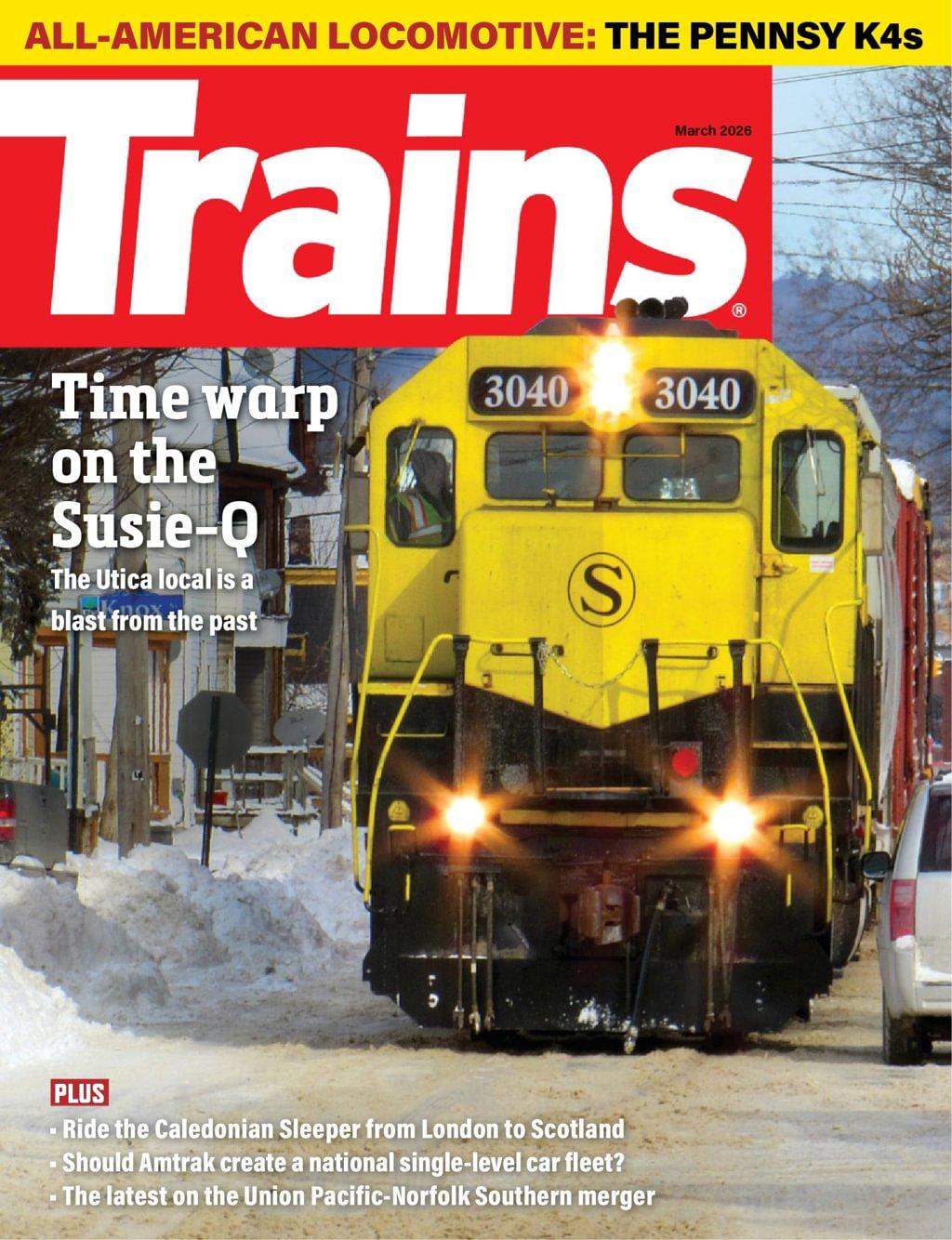 Trains Magazine March 1st, 2026 Issue Cover