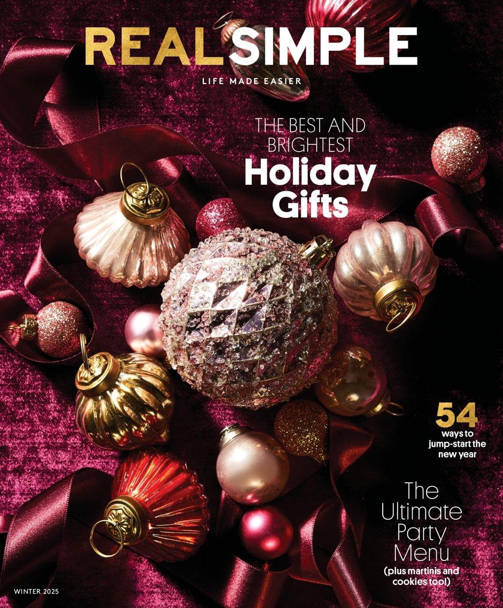 Real Simple Magazine December 1st, 2025 Issue Cover