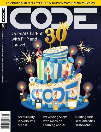 CoDe Magazine November 1st, 2023 Issue Cover