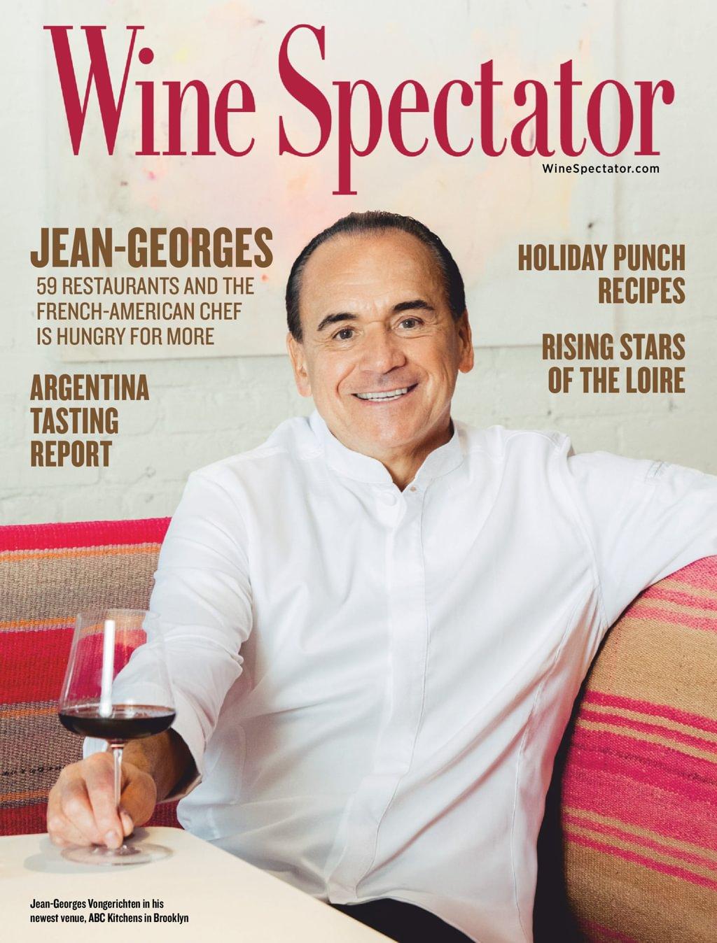 Wine Spectator Magazine November 30th, 2025 Issue Cover