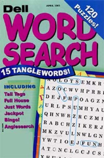 Dell Word Search Puzzles Magazine Cover