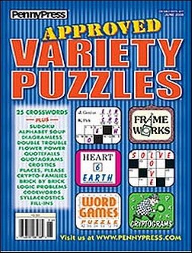 Approved Variety Puzzles Magazine Cover