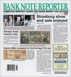 Bank Note Reporter Magazine Cover