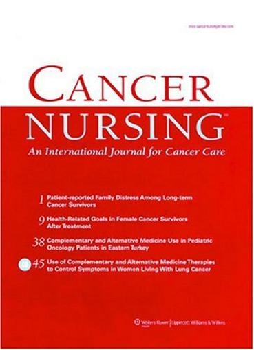 Cancer Nursing Magazine Cover