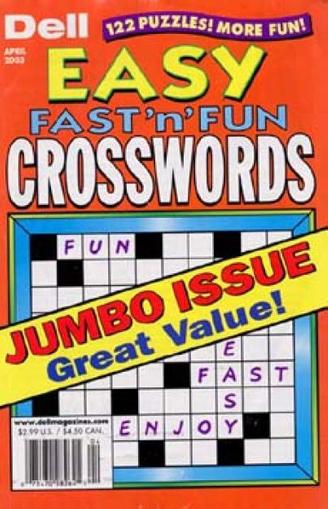 Dell Best Easy Fast 'n Fun Crosswords Magazine Cover