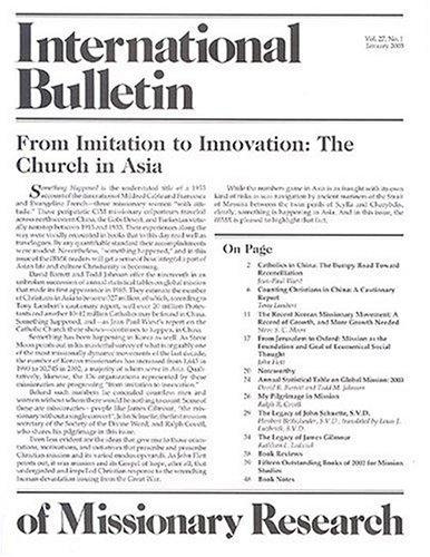 International Bulletin of Missionary Research Magazine Cover