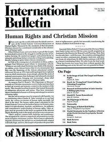 International Bulletin of Missionary Research Magazine Cover