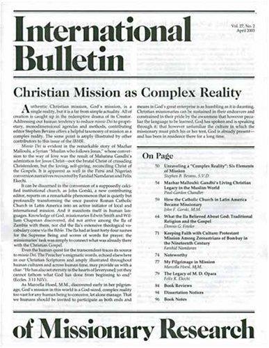 International Bulletin of Missionary Research Magazine Cover