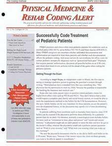 Physical Medicine & Rehab Coding Alert
