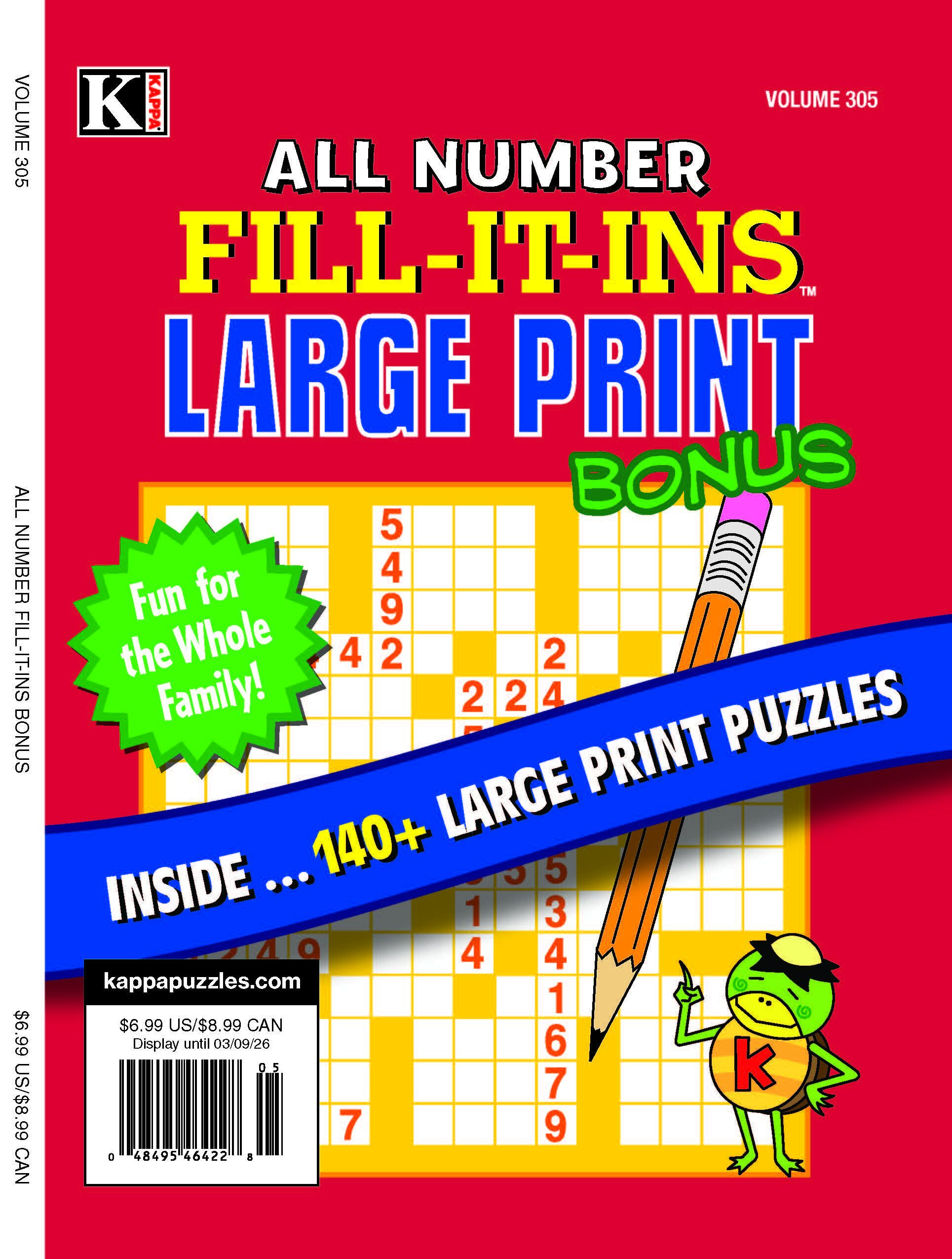 All Number Fill It Ins Bonus Magazine Cover