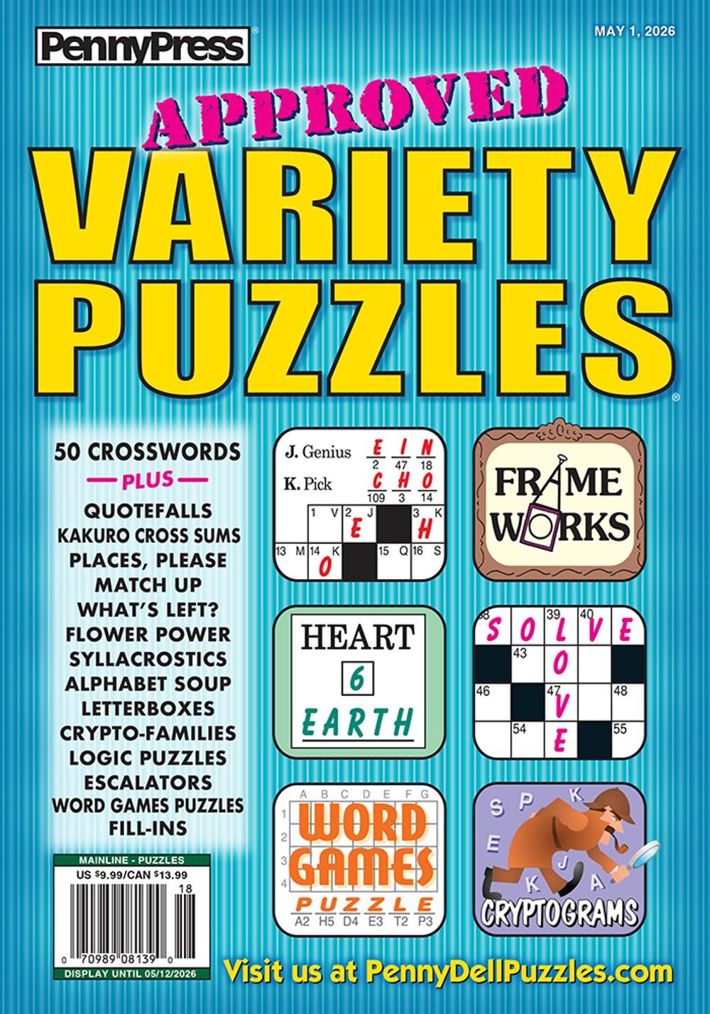 Approved Variety Puzzles Magazine Cover
