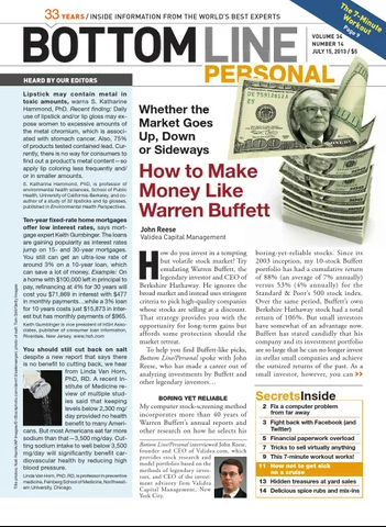 Bottom Line Personal Magazine Cover