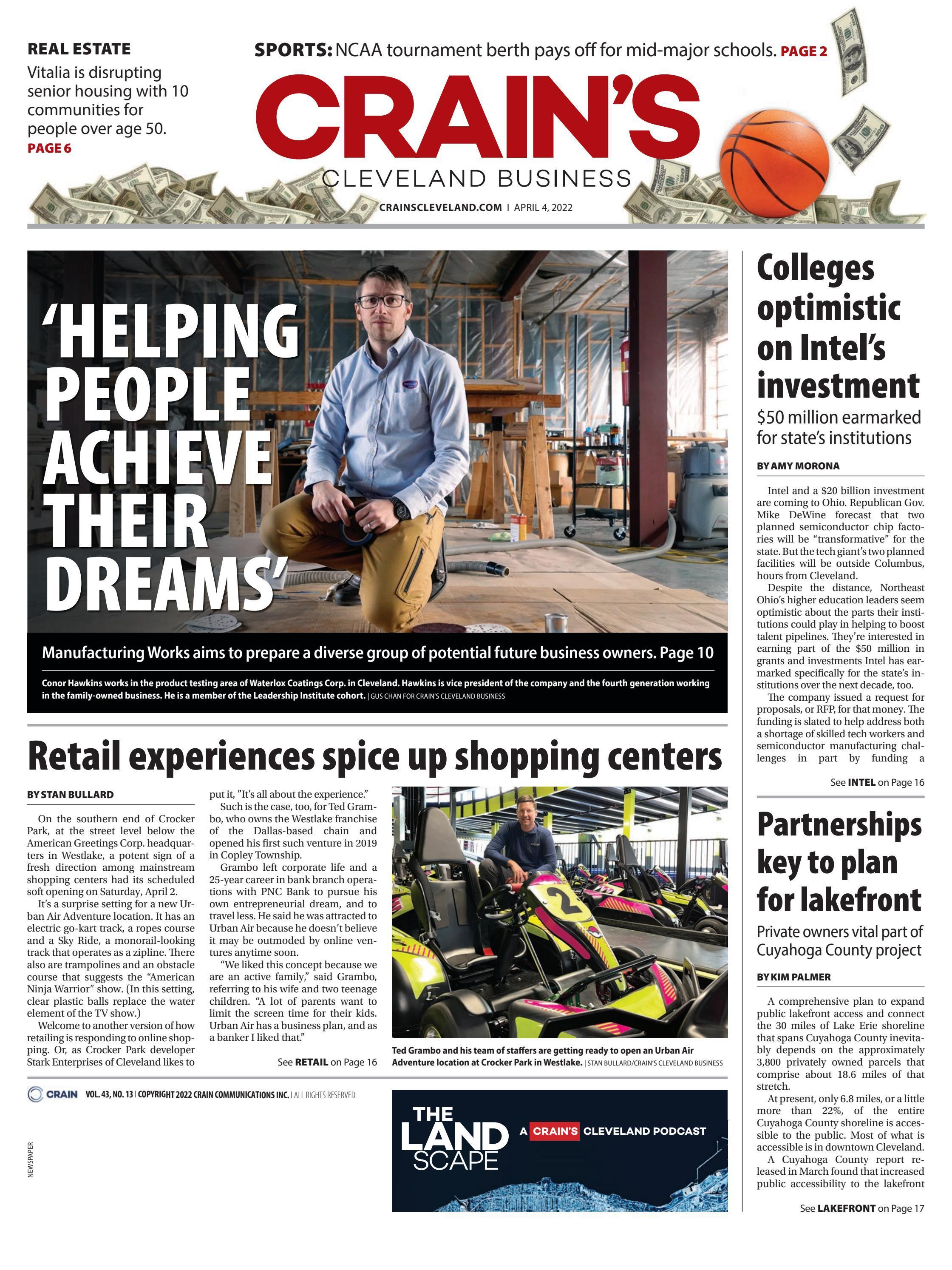 Crain's Cleveland Business Magazine Cover