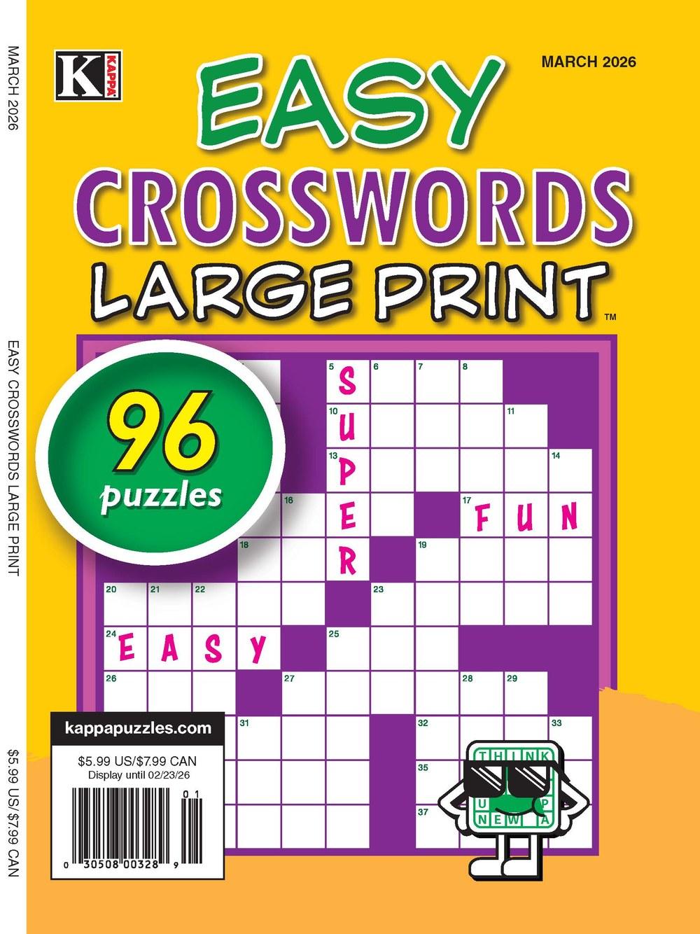 Easy Crosswords Large Print Magazine Cover