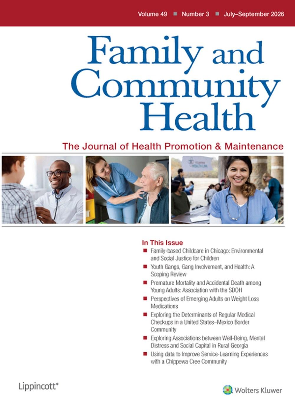 Family & Community Health Magazine Cover
