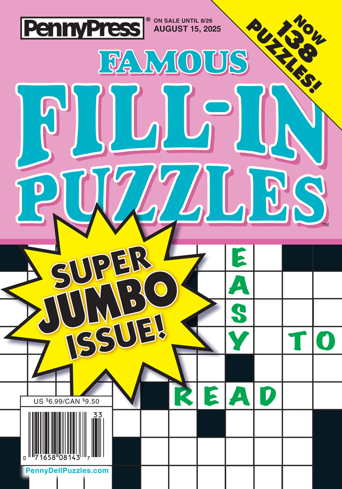 Penny's Famous Fill-in Puzzles Magazine Cover