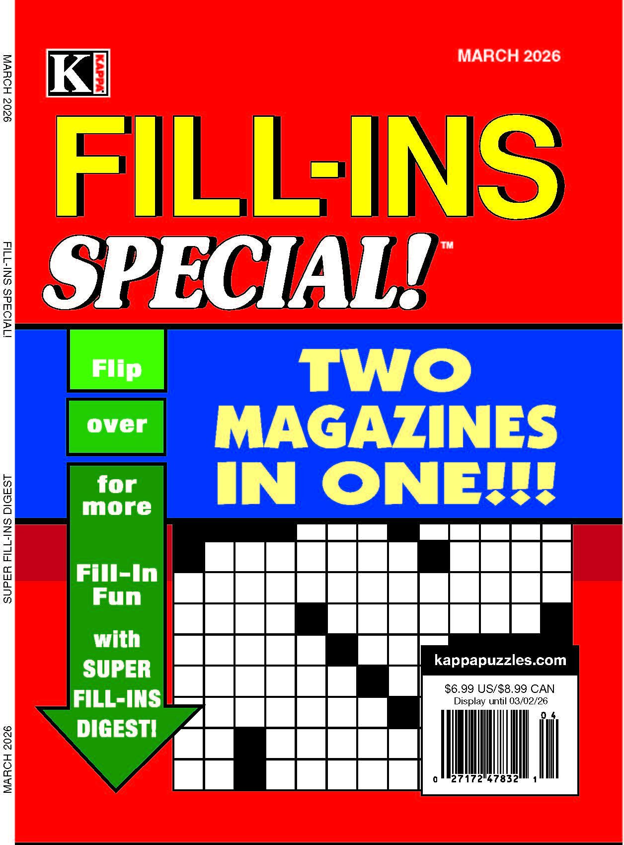 Fill Ins Special Magazine Cover