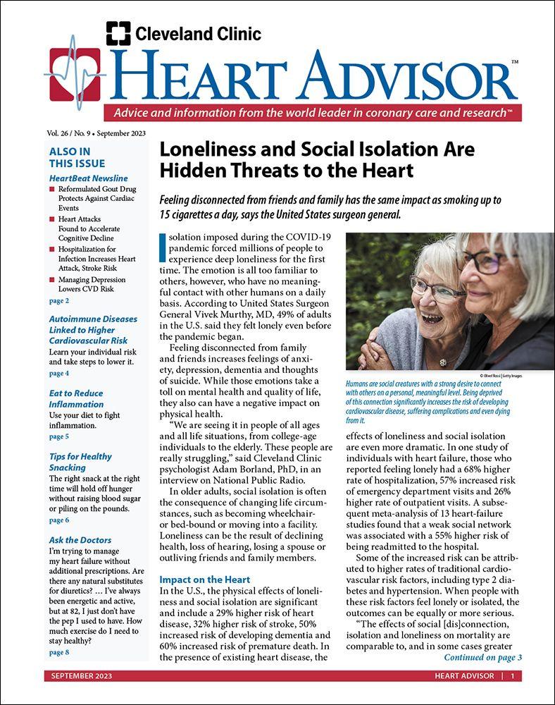 Heart Advisor Magazine Cover