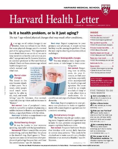 Harvard Health Letter Magazine Cover