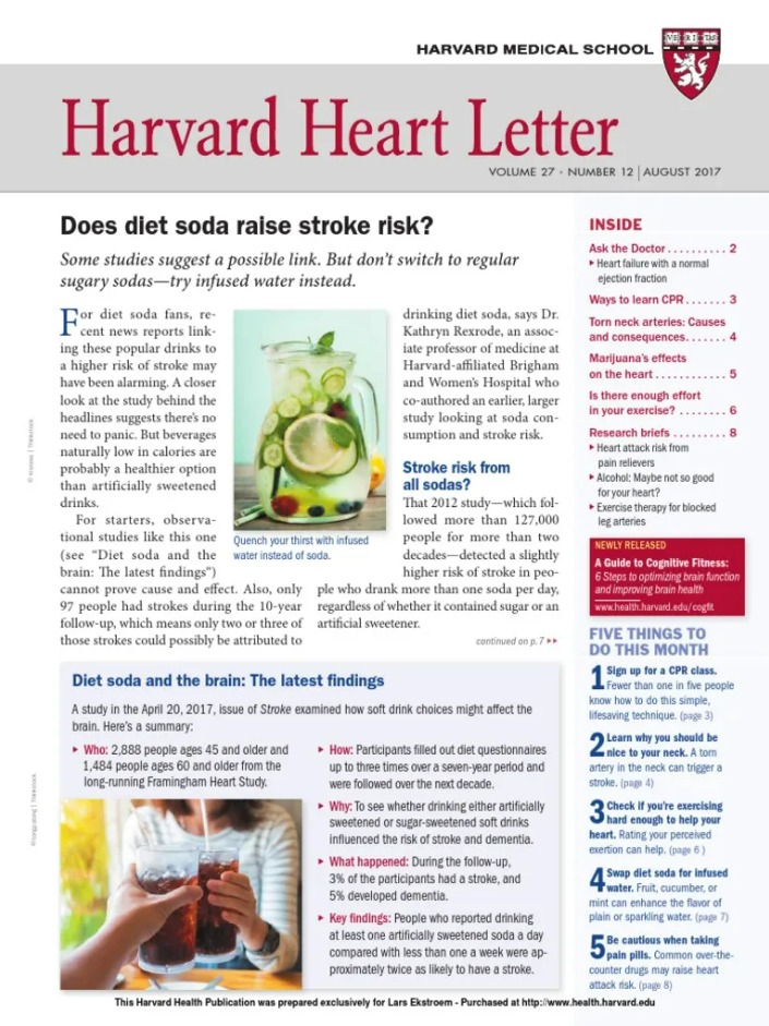 Harvard Heart Letter Magazine Cover