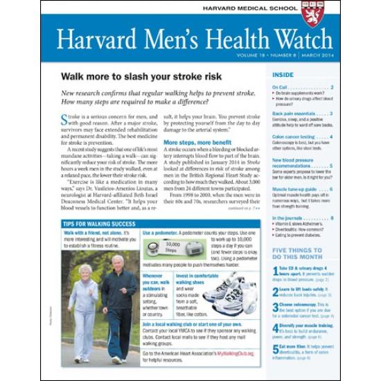 Harvard Mens Health Watch Magazine Cover