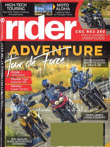 Rider Magazine Cover