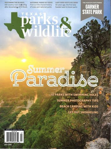 Texas Parks & Wildlife Magazine Cover