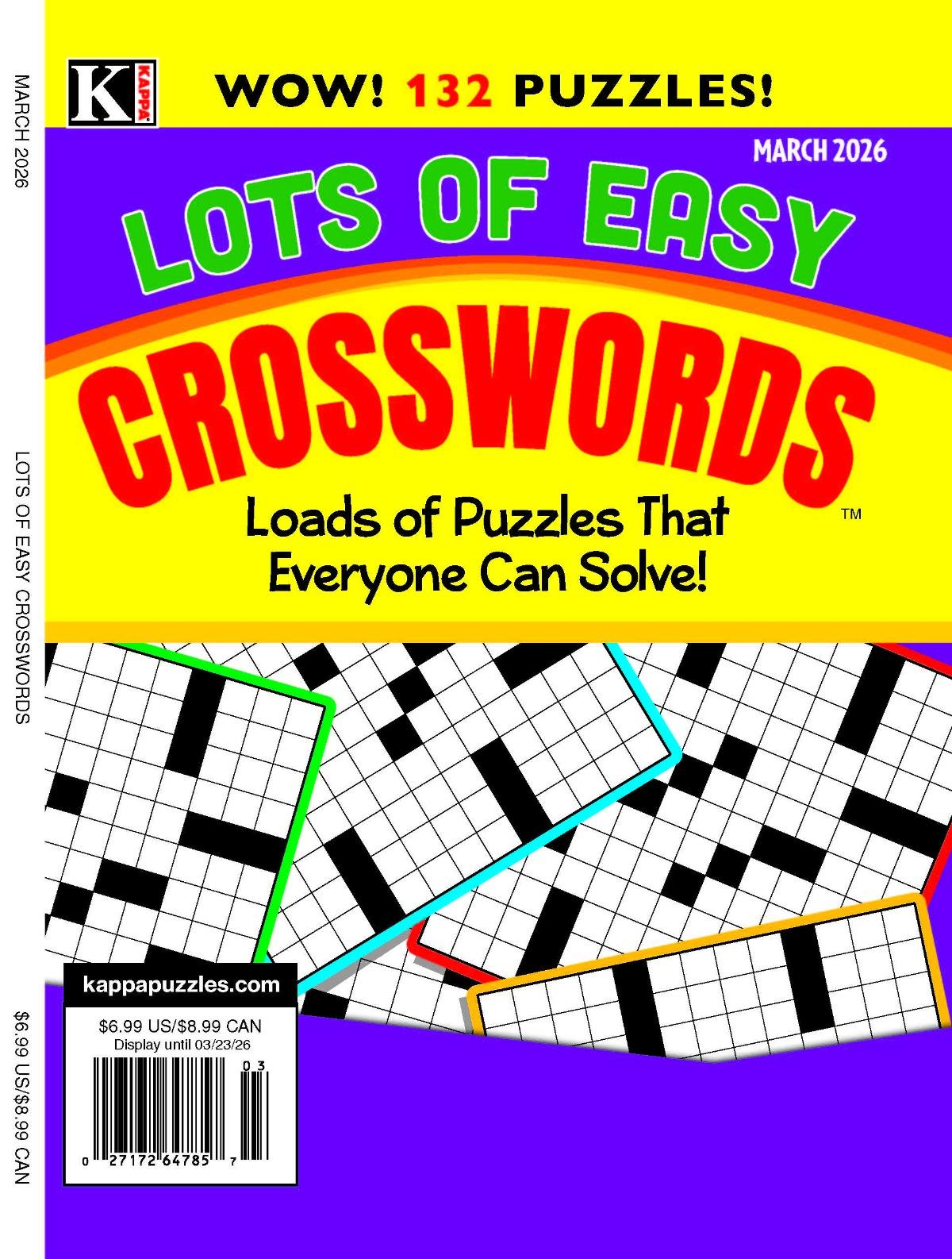 Lots of Easy Crosswords Magazine Cover
