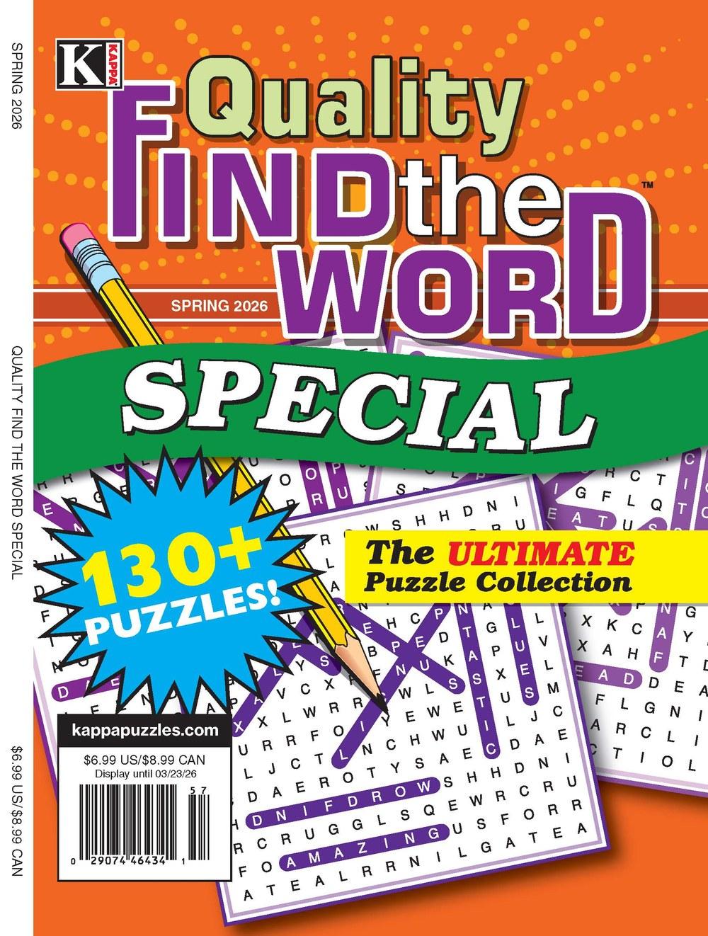 Quality Find The Word Special Magazine Cover