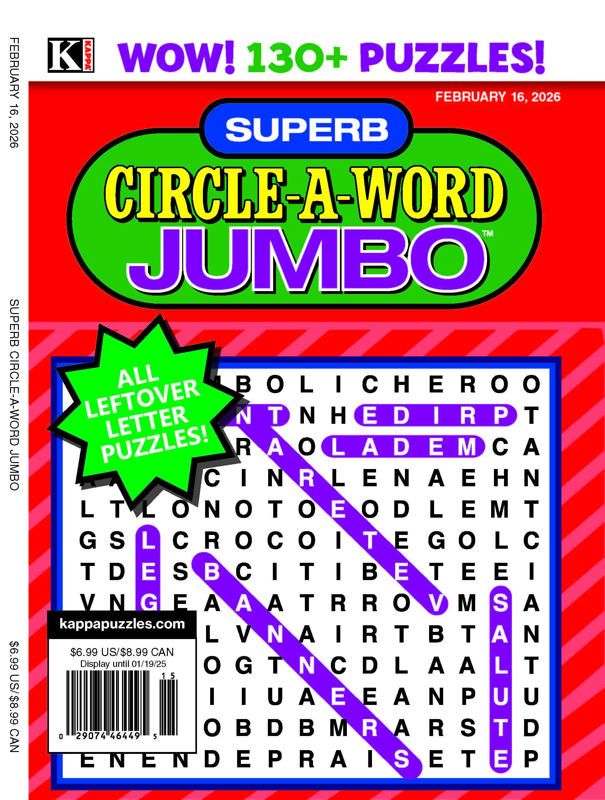 Superb Circle-a-word Jumbo Magazine Cover