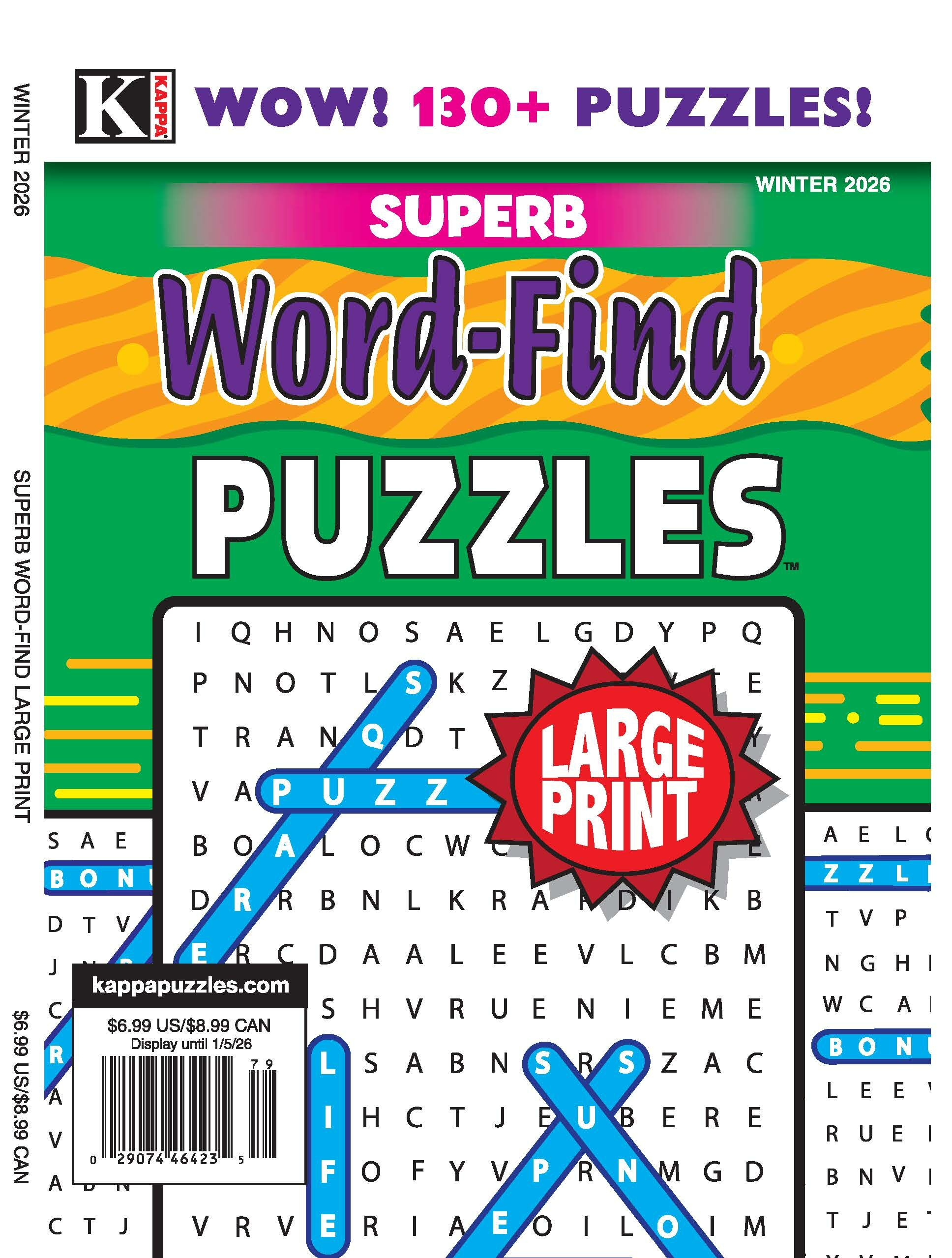 Superb Word-find Large Print Magazine Cover