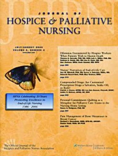 Journal Of Hospice & Palliative Nursing Cover